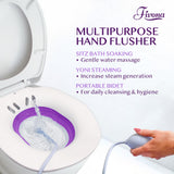 Sitz Bath for Hemorrhoids Relief, Foldable Basin for Toilet Seat, Ideal for Essential Postpartum Care, Perineal Soaking & Hygiene, Includes Hand Flusher with Sprayer, V Steaming Tub by Fivona