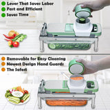 All-in-1 Vegetable Chopper with 8 Blades - Mandoline Slicer - Pro Food Chopper with Container Moeuonb