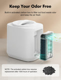 Electric Composter for Kitchen, 4L Countertop Compost Bin with Auto-Cleaning, Smart Home Indoor Food Waste Disposer Machine, Odorless for Kitchen, Low Noise, Transforms Waste in 3-8 Hours(White)