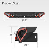 OEDRO Rear Bumper Fits for 07-18 Jeep Wrangler JK JKU 4/2 Doors