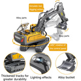 BLQCSLH Excavator Set，rc Dump Truck Command The Site Conquer The Dir，2.4Ghz Remote Control Construction Vehicle Set Children's Toys，Alloy Material Simulate True Scale (4-piece Set)