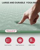 Extra Large Yoga Mat - 72"x48"x8mm (1/3 inch), Non-Slip, Durable, Eco-Friendly, Thick Wide Exercise Mat for Home Workouts, Yoga, Pilates, Stretching, Meditation (Barefoot Exercise)