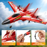 Tubokoro Foam RC Plane for Kids Adults Beginner, Remote Control Airplane RC Jet Helicopter Plane for Kids Adults with 3 Batteries, 2.4GHz Remote Control Fighter Toys with Gyro Stabilizer Easy to Fly