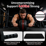 SaintCos Ab Roller Wheel for Abs Workout - Core Strength Training Equipment for Home Gym with Knee Pad, Abdominal Exercise Wheel for Men and Women