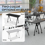 4 Pack Folding Black Training Tables with Wheels,Conference Table,47.2in
