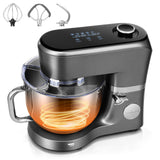 VIVOHOME Stand Mixer with Fermentation, One-Touch Presets Electric Dough Mixer with 6 Qt Bowl, Kitchen Standing Mixer for Baking, Gray