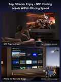 Smart 4K Projector with Certified Apps,GTV,WIFI6&Bluetooth,2400ANSI Lumen Ultra HD Daytime Projector,ToF Auto Focus,DB Audio,HDR10,NFC,HDMI ARC,1.26 Throw Ratio for Home Theater Outdoor Movie