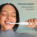 Philips Sonicare 4100 Series Electric Toothbrush - Sonic Toothbrush with Advanced Sonic Technology, Pressure Sensor, Two Intensity Settings, Smartimer & Quadpacer, Deep Pink, Model HX3681/26
