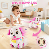 LUDILO Musical Puppy Toys for 1 Year Old Girl Gifts, Learning Educational Crawling Infant Baby Toy 6-12-18 Months, Pull Along Baby Toddler Girl Toys Gifts for 1 2 3 Year Old Girls 1st Birthday Present
