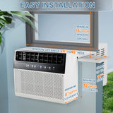 Antarctic Star 12,000 BTU Window Air Conditioners, U-Shaped Air Condtioner Unit Cools up to 550 Sq. Ft, 6 Modes 24H Timer Energy-saving Window AC Units, Full Window View, Easy to Install, White
