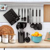 Silicone Kitchen Utensil Sets Heat Resistant Kitchen Utensils Set, Stainless Silicone Utensils Set for Nonstick Cookware, BPA Free, Dishwasher Safe LeMuna