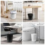 Bathroom Trash Can, 3 Pack 1.8 Gallons Small Trash Can with Trash Bags (Black) YGJT