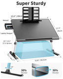 Laptop Lap Desk for Bed, SAIJI X-Large Adjustable Laptop Table