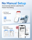 NIIMBOT B1 Label Maker Machine, Thermal Label Printer Easy to Use for Office, Home, Business, Came with 1 Roll White Label(Sliver)