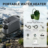 ROCKRAY Portable Propane Water Heater for Camping, Instant Hot Water Heater with 5200mAh Battery,Max 180 Mins Runtime, Outdoor Shower for RV, Cleaning & Pet Washing