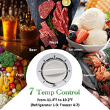 Chest Freezer 4.2 Cubic Feet Deep Freezer with Removable Storage Basket 7 Adjustable Temperature Energy Saving, Super Quiet for Garage, Office, Kitchen, or Apartment