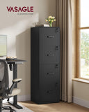 VASAGLE 4 Drawer File Cabinet with Locks, for A4, Letter Sized Documents