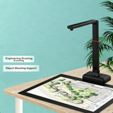High Speed Document Camera, Portable Document Scanner with LED Fill Light