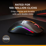 GLORIOUS Model O Classic Wireless PC Gaming Mouse - Low Latency, 19k DPI Sensor, Lightweight Honeycomb 69g, Customizable RGB, 100M Click Mechanical Switches, Programmable Buttons - Black