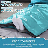 Flantree Sleeping Bag 4 Seasons Adults & Kids for Camping Hiking Trips Warm Cool Weather,Lightweight and Waterproof with Compression Bag,Indoors Outdoors Activities