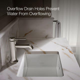 KOHLER Verticyl 17" Undermount Bathroom Vanity Sink With Overflow Drain, Undermount Bathroom Sink, White