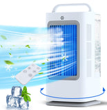 Portable Air Conditioners, 1700ml Evaporative Air Cooler with Remote, 120° Oscillating Mini Air Conditioner Portable with 3 Speeds XAMATTS