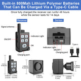 Portable Outdoor Perimeter Alarm System- 1/4 Mile Waterproof Wireless Motion Sensor&Detector- Personal Security for Wildlife&Stranger Alert(Camping,Hiking,Hunting,Fishing) (1 Receiver+2 Sensors)