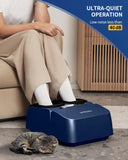 MOUNTRAX Foot Massager Machine with Heat, Foot Massager for Plantar Fasciitis, Neuropathy Pain, Shiatsu Foot Massager with Remote, Fits Feet Up to Men Size 12 (Blue)