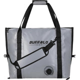 Buffalo Gear Insulated Fish Cooler Bag Flat Bottom,26L Waterproof Fish Kill Bag,Small Fishing Bag Leakproof Fish Cooler (Gray)