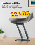 tounee Telescopic Laptop Stand for Desk with 360° Swivel Base, Sit to Stand, Height Adjustable