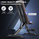 PASYOU Adjustable Weight Bench for Home Gym, 700 LBS Capacity Foldable Workout Bench, Multi-Angle Strength Training Bench with 9 Backrest, 4 Seat