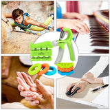 Hand Grip Strengthener Kit with Finger Exerciser, Finger Stretchers, Adjustable Hand Gripper and Exercise Rings, Strength Trainer for Athletes, Pianists, Guitar and Therapy LDG FLY