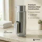GentleJet CrystalJet Automatic Liquid Soap Dispenser – Touchless Sensor, Stainless Steel, USB-C Rechargeable, Waterproof Kitchen & Bathroom Countertop Soap Dispenser, 300 ml