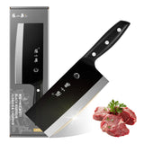 ZHANG XIAO QUAN Chinese Meat Cleaver 7.3”, Sharp Chinese Vegetable Cleaver Made of High Carbon Stainless Steel, Chopper Knife for Meat Vegetable Fish and Poultry