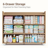 MAMAZING Keeva Pro 6-Drawer Baby Dresser with Changing Table, Easy Assembly