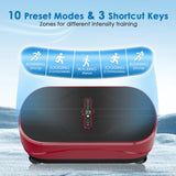 Natini Vibration Plate Exercise Machine, Vibration Plate for Lymphatic Drainage, Whole Body Workout Vibration Fitness Platform (Red)