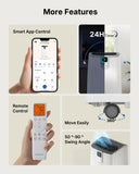 Temprium Smart Inverter Portable Air Conditioners, 16,000 BTU Dual Hose Portable AC Unit with Drainage-free Cooling, Ultral Quiet Air Conditioner for Bedroom with 40dB, APP/Voice Control/Energy Saving