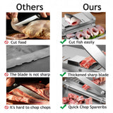 YOUMEHE 20 Inches - Stainless Steel Bone Cutter, 2 Sharp Blades-Replaceable blades, Meat Cutter for Frozen Chicken Fish or Steak, Manual Meat Slicer, Home and Commercial Cooking