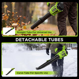 Cordless Leaf Blower with 2 Batteries, 580CFM Brushless Motor for Easy Lawn Care & Car Drying, Lightweight Handheld Blower Ideal for Women & Seniors, Fast Charger Included