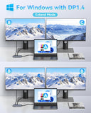 9-in-1 Docking Station Dual Monitor 4K LIONWEI USB C Hub for Laptop Mac