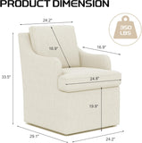 VKNOW Upholstered Dining Chairs Set of 4, Dining Room Chairs with Casters