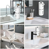 OHIFAST Automatic Liquid Soap Dispenser Touchless, USB Rechargeable Smart Hand Soap Dispenser, 6-Level Adjustable, 12.8oz/380mL Wall Mounted for Bathroom Kitchen Accessories Dish Soap-White