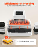Heat Press Machine, 15 x 15 inch, T-Shirt Press Machine with Auto Release and Adjustable Pressure