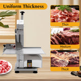 650W Commercial Electric Meat Bone Saw，w/Adjustable Slice Thickness Meat Bone Cutting Machine Cutter Slicer for cutting ribs trotters in homes markets factories