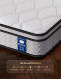 King Mattress, 12in Memory Foam Hybrid Mattress, Medium Firm and Individually Pocket Springs - Pressure Relief, CertiPUR-US Certified, Motion Isolation-Extra Edge Support. (White, King, 12, Inches)
