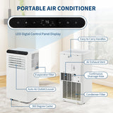 GarveeLife Portable Air Conditioners, 10,000 BTU for Rooms up to 450 Sq.Ft., Smart Compact AC Unit with Cooling, Dehumidifier, Fan, Remote Control and Window Kit, White
