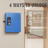 DiDiHere 32 Key Lock Box Wall Mount, Smart Key Organier Cabinet with Code