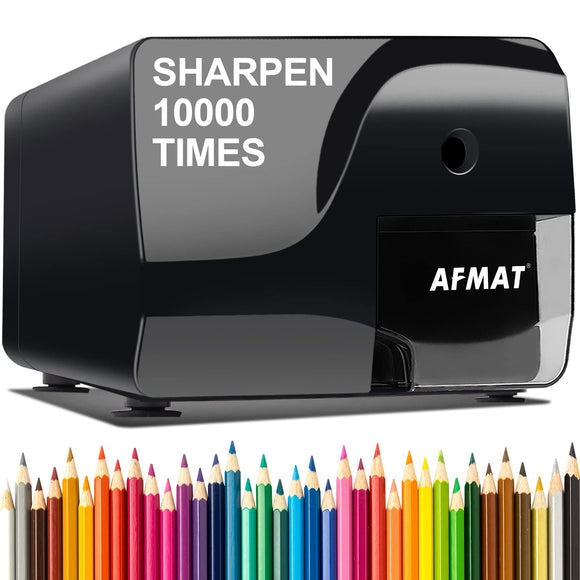 Electric Pencil Sharpener, Heavy Duty Pencil Sharpeners, Colored Pencil Sharpner for 6-8mm Pencils AFMAT