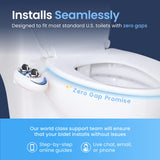 LUXE Bidet NEO 120 - Single Nozzle, Self-Cleaning, Non-Electric Bidet Attachment for Toilet Seat, Adjustable Water Pressure, Rear Wash (Gold)
