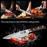 17-Pack kitchen knife set, wooden blocks,sharp high carbon stainless steel blades,hardwood handles,Sharpener,chicken bone clipper,microfiber towels,gift packaging,for families, restaurants, chefs.